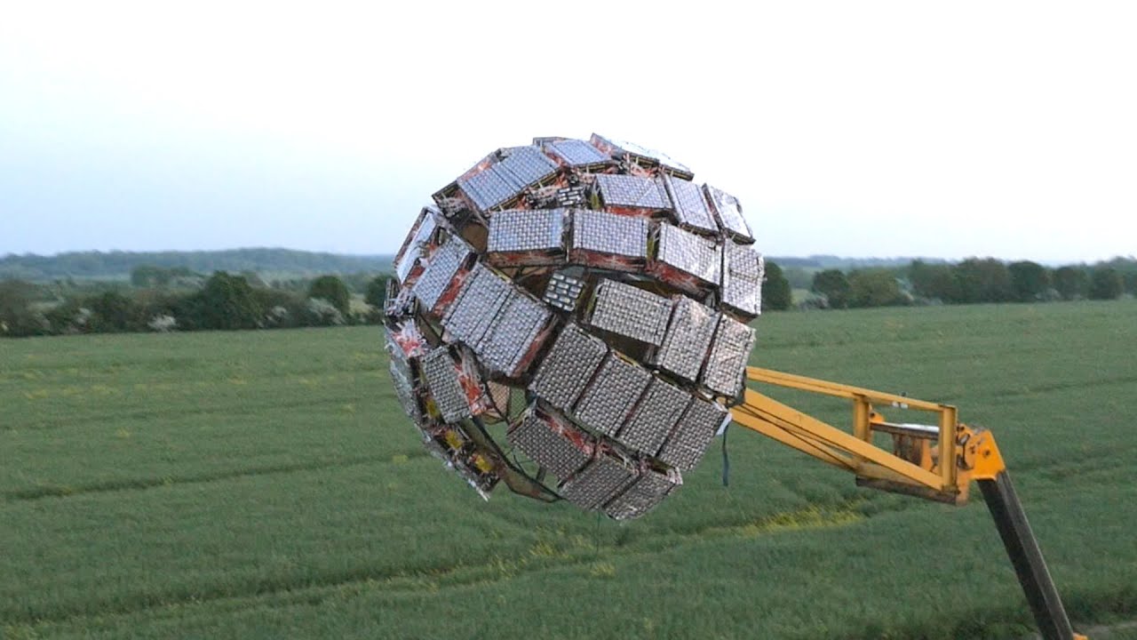 I built a 5000 shot firework Death Star!