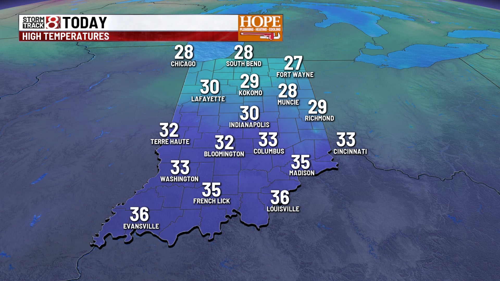 Dreary start to the week with below normal temps | Feb 2, 2026