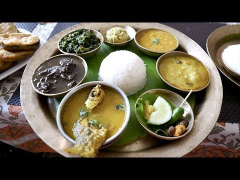 Traditional Assamese thali with fish, pigeon and mutton + temple visit ...