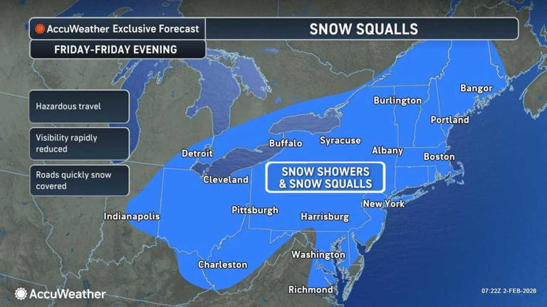 New winter storm brewing after round of snow squalls: What to know now