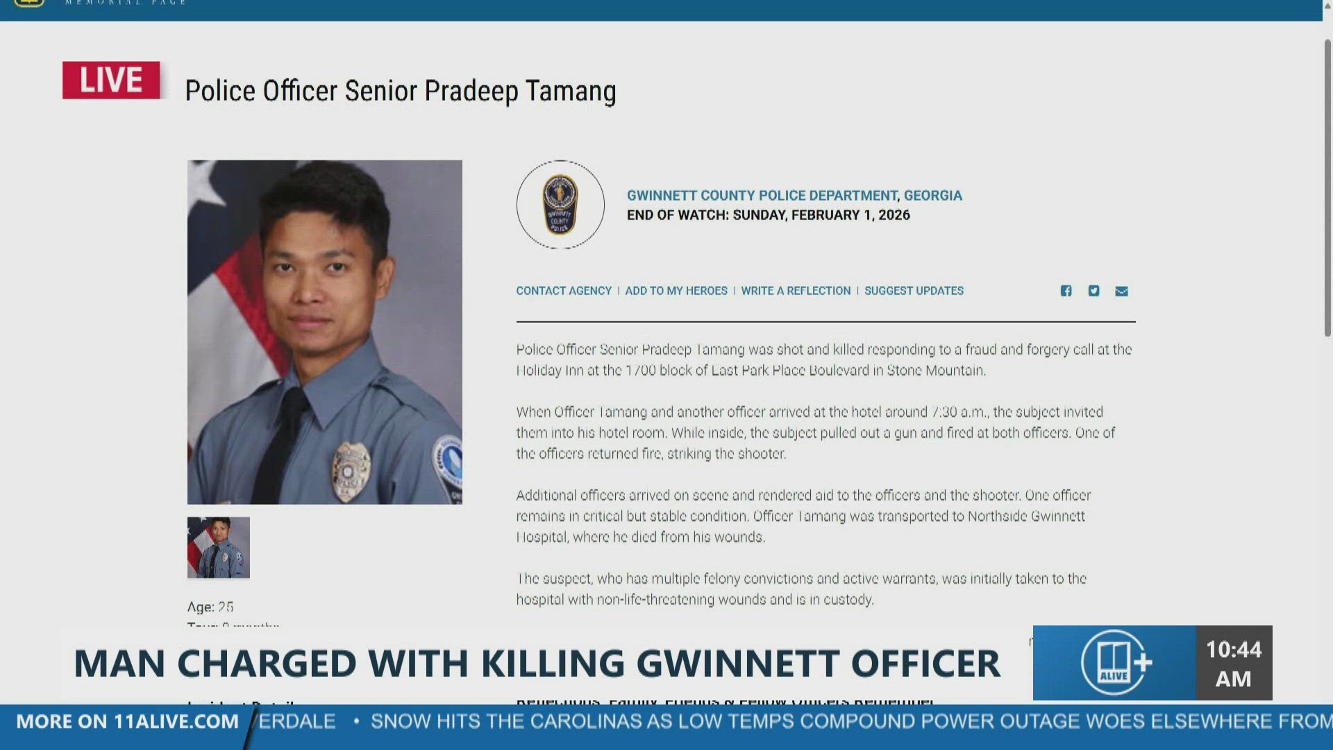 Man charged in killing of Gwinnett officer
