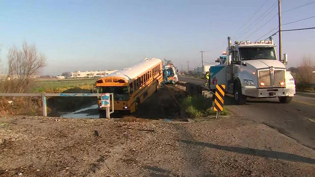 School bus crashes into small creek in Sacramento, all children safe