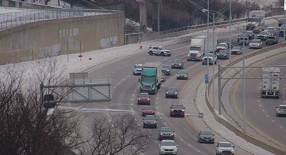 Lanes reopened on I-71 NB after car fire, ice on roadway