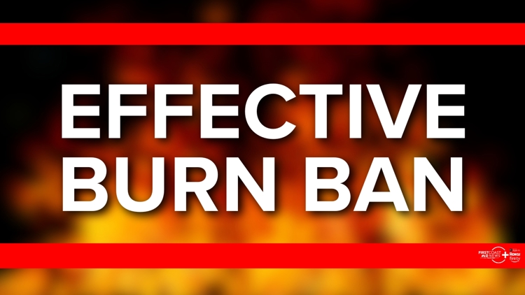 Burn ban enacted in Camden County due to dry weather, drought conditions