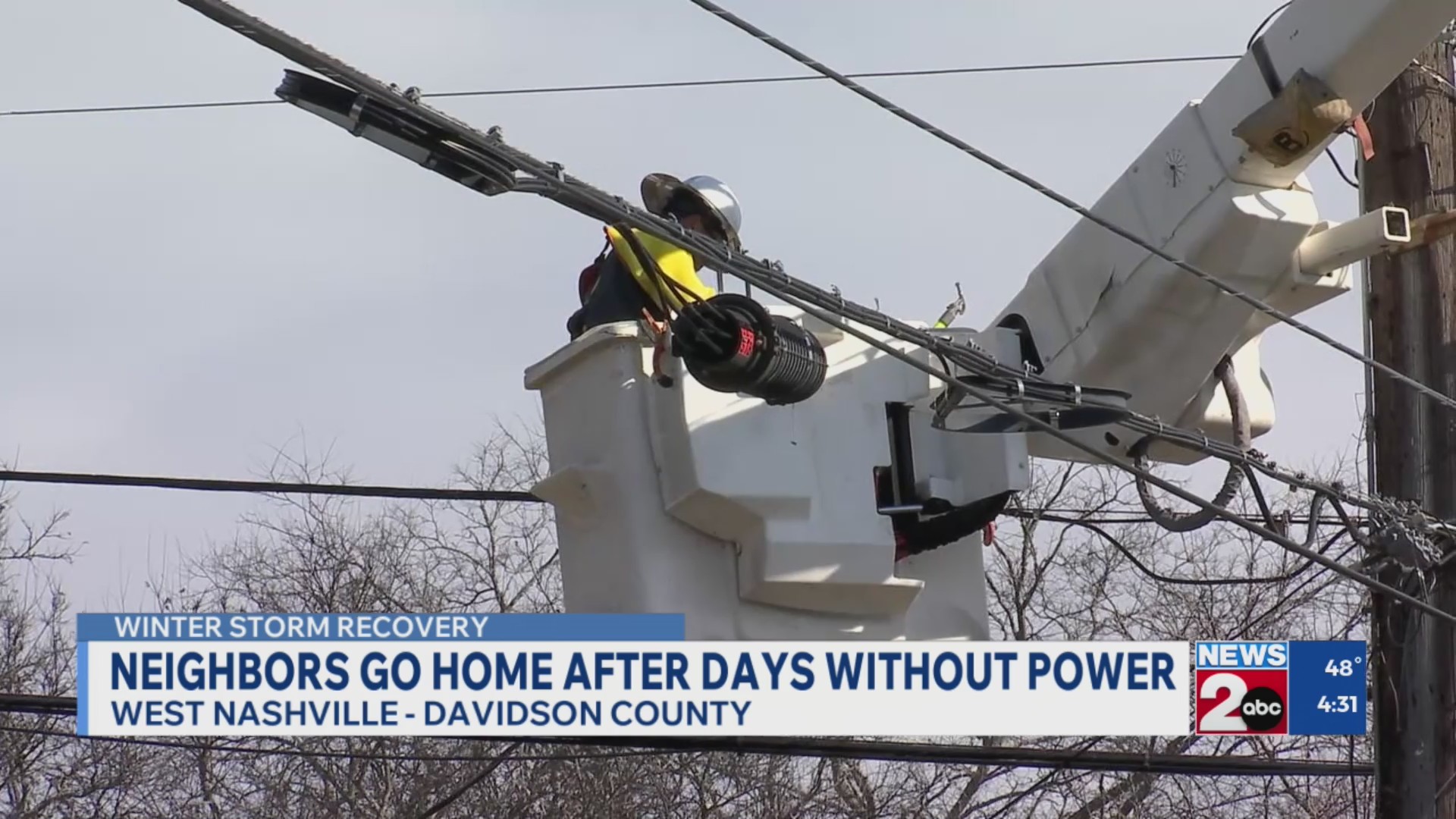 Some Nashville, TN residents returning home after days without power