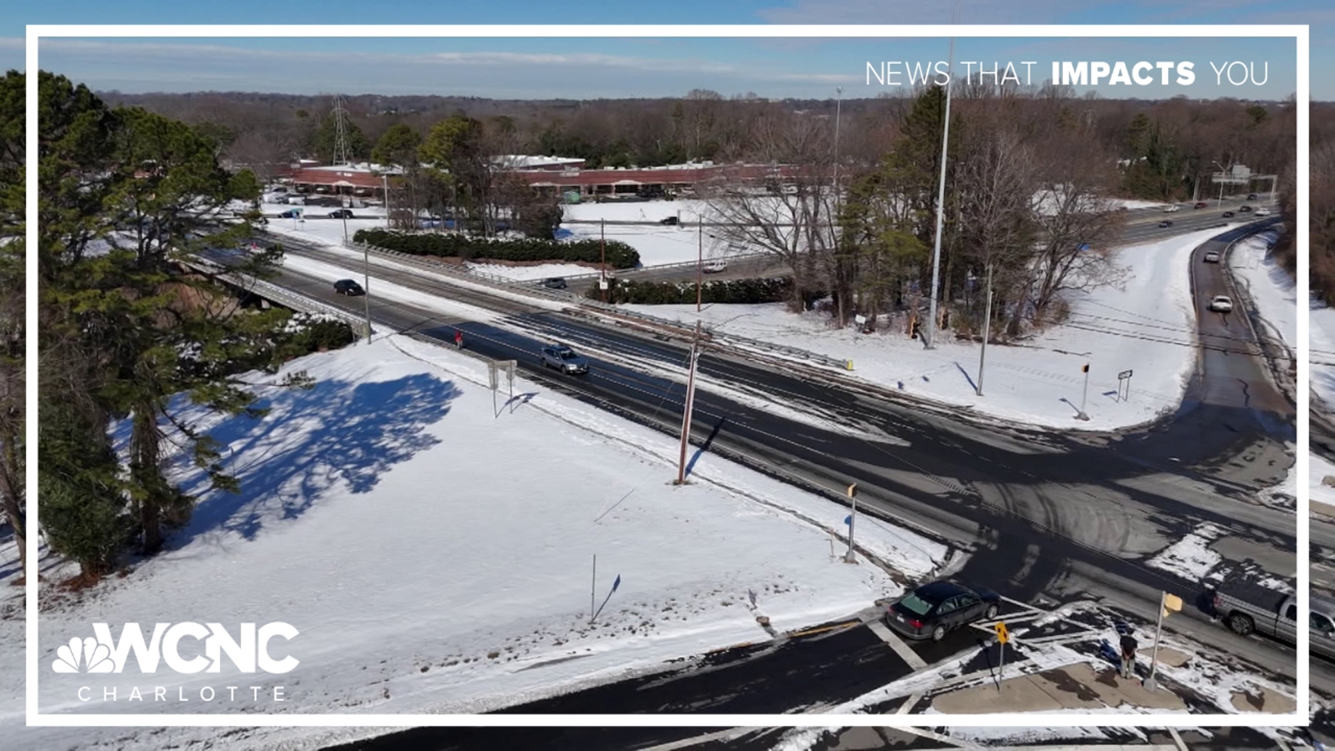 Road conditions remain a concern as crews treat slick spots