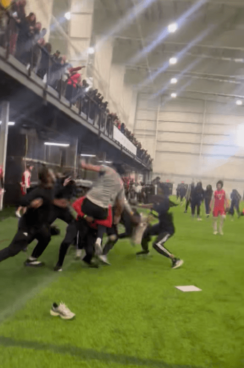Watch: Brawl breaks out during youth football game at Grand Park