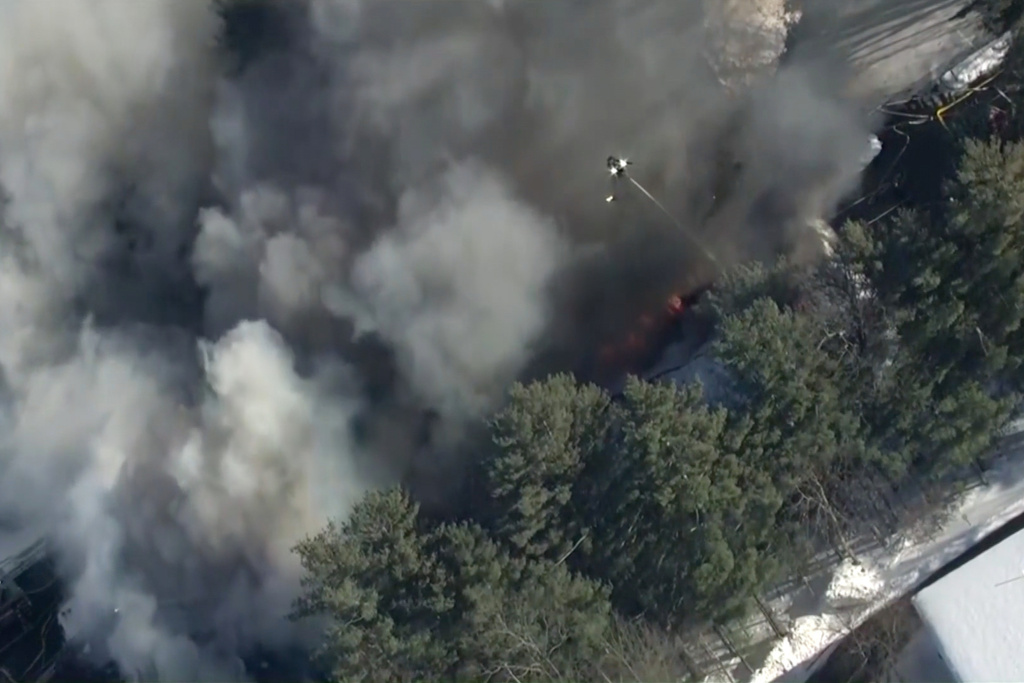 Gas explosion in New Hampshire sparks a fire at a mental health facility<br><br>