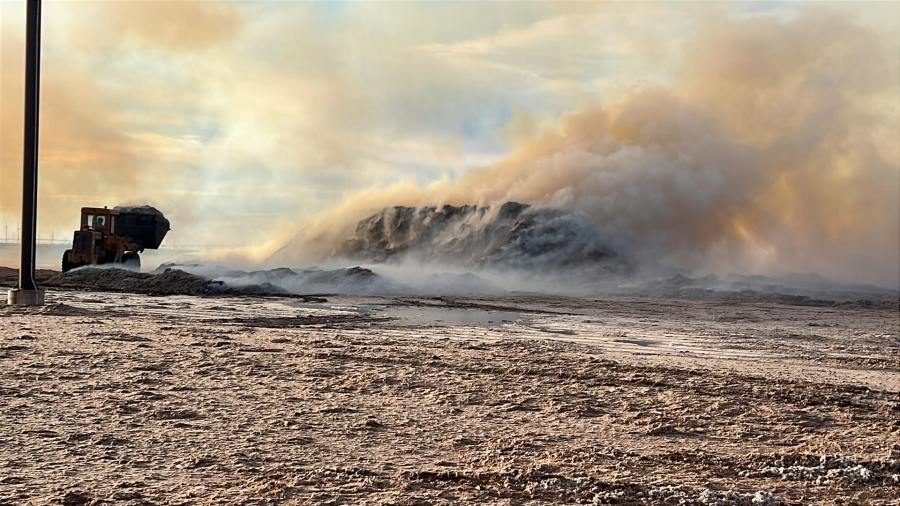 Cotton fire reported northwest of Roscoe