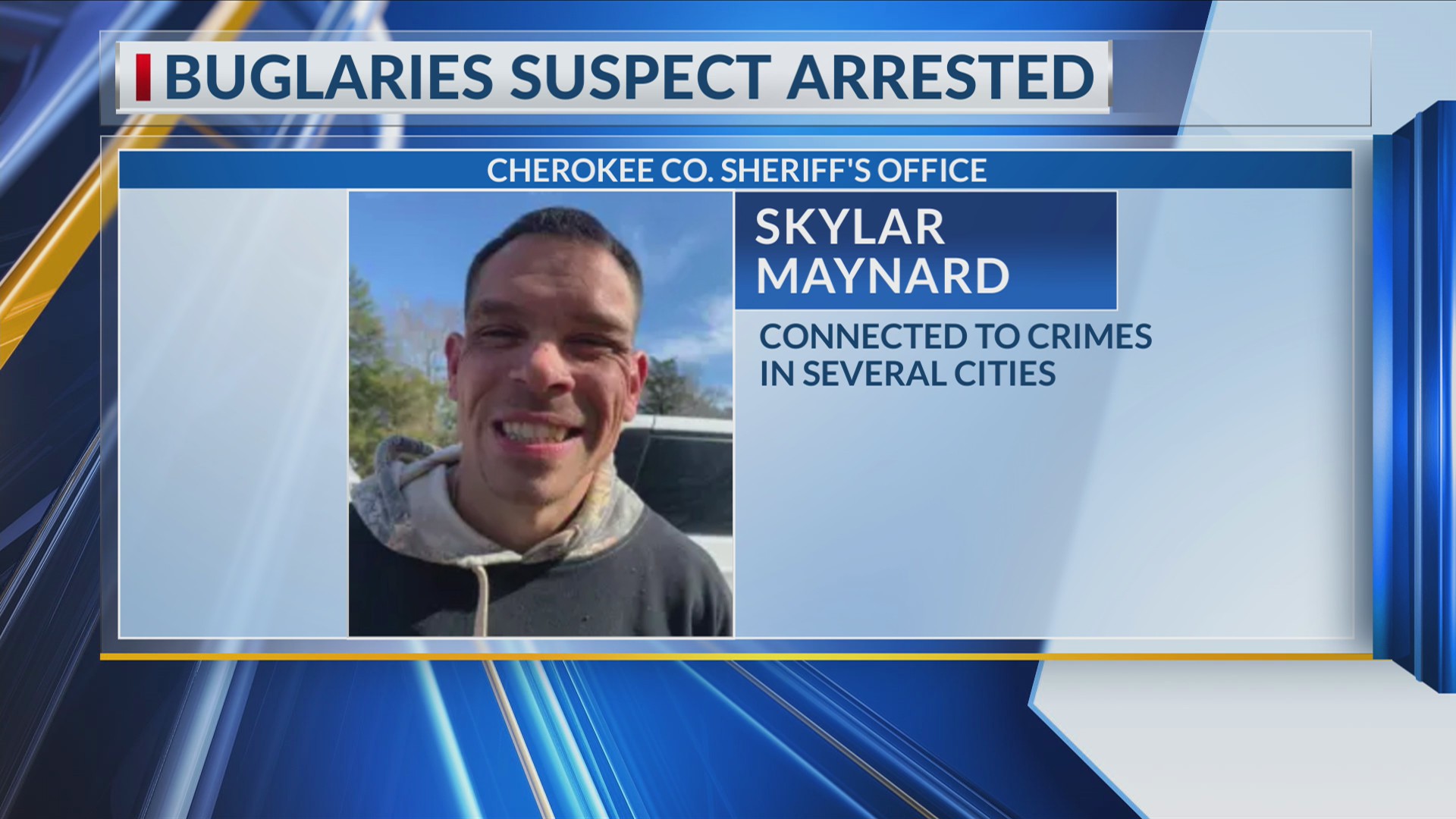 Man arrested in connection to Cherokee County burglaries
