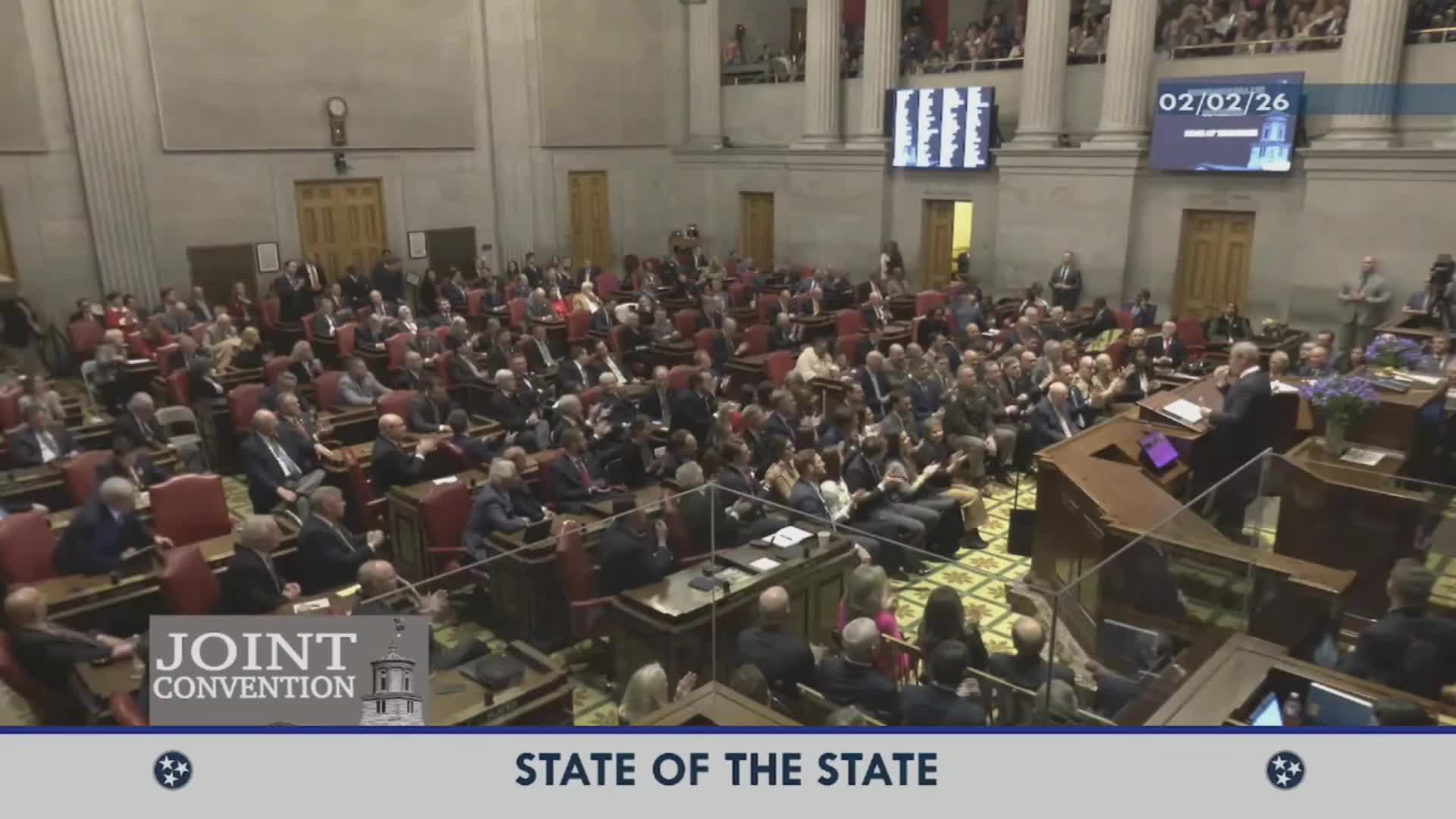Gov. Bill Lee speaks on crime in Memphis at the 2026 State of the State ...