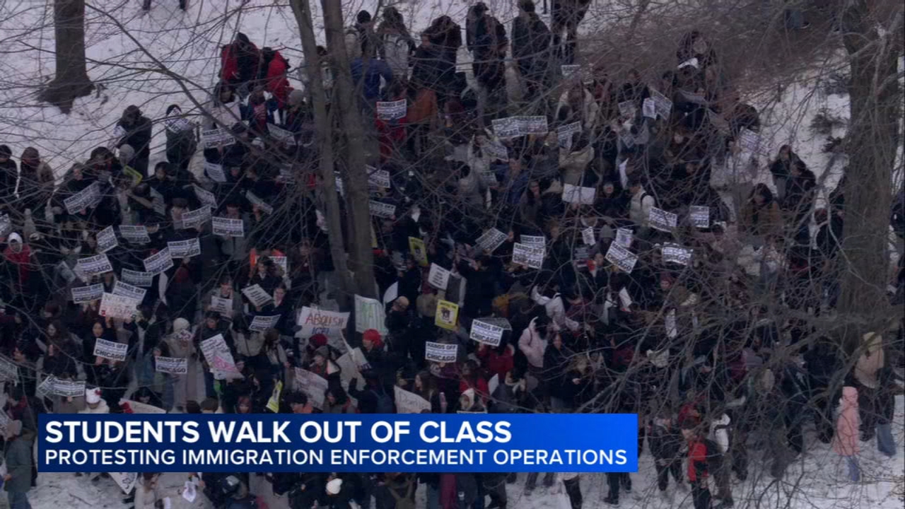 Hundreds of North Side high school students walk out of class, hold ...