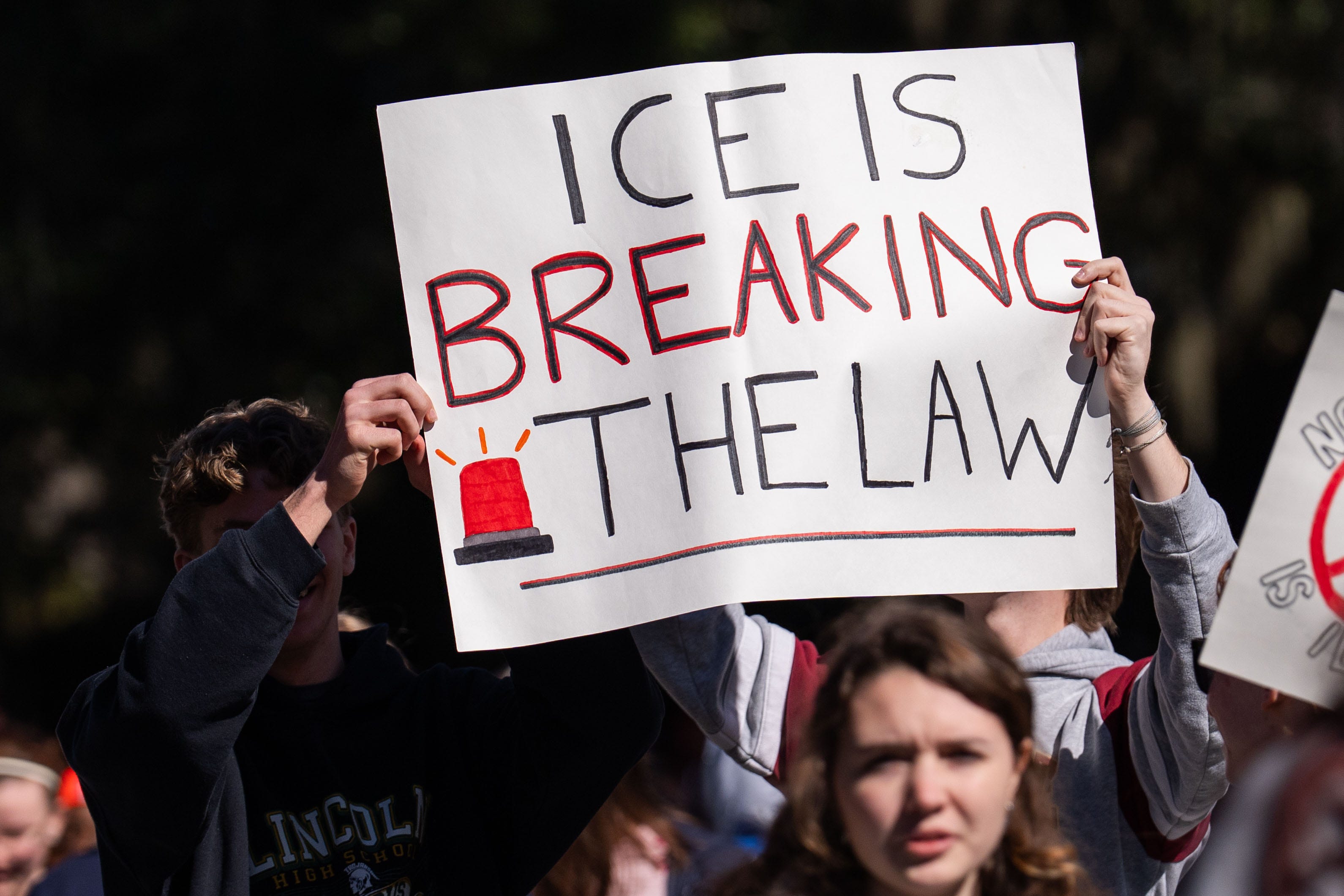 Lincoln High students walk out to protest ICE