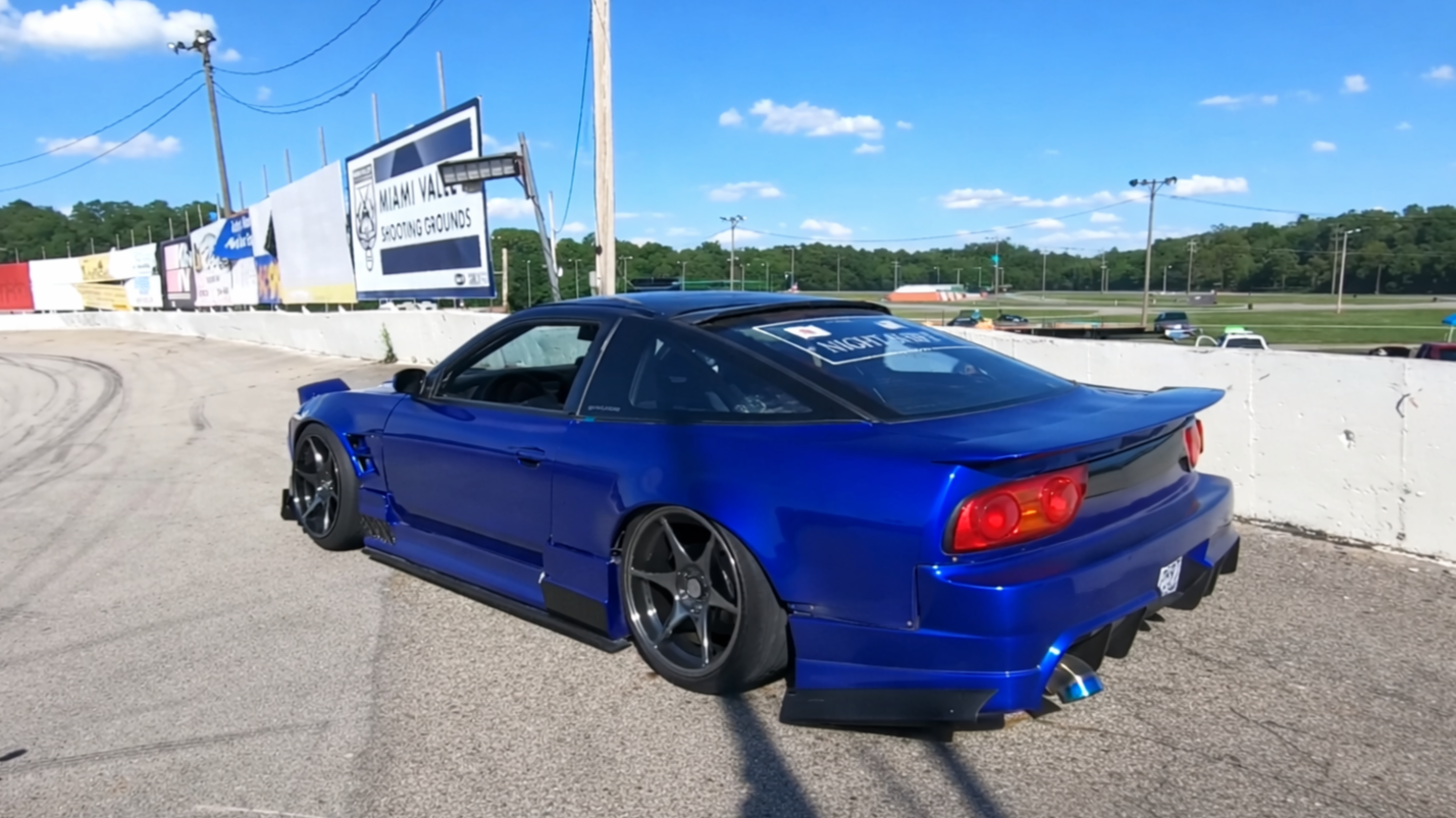 Participating in a local drift event