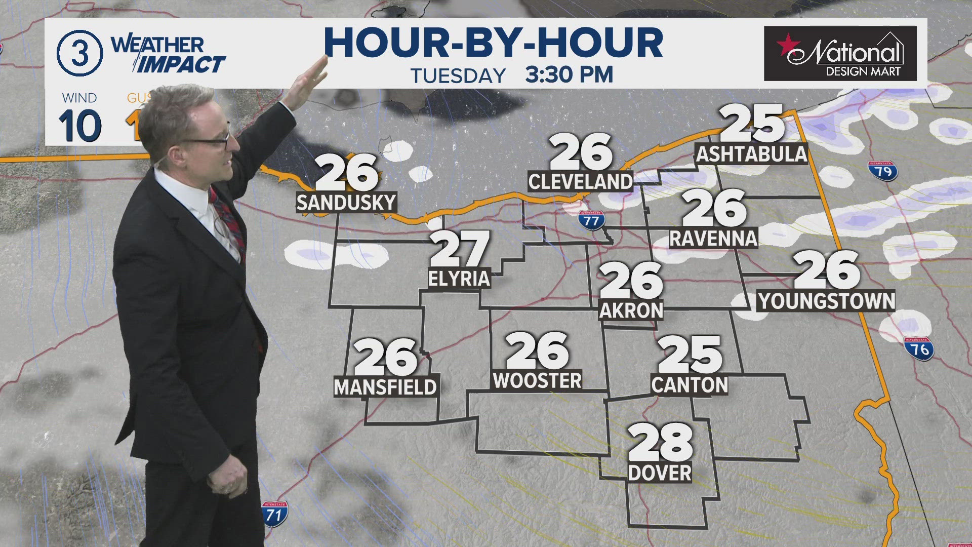 Cleveland area weather forecast: Bursts of snow with more on the way
