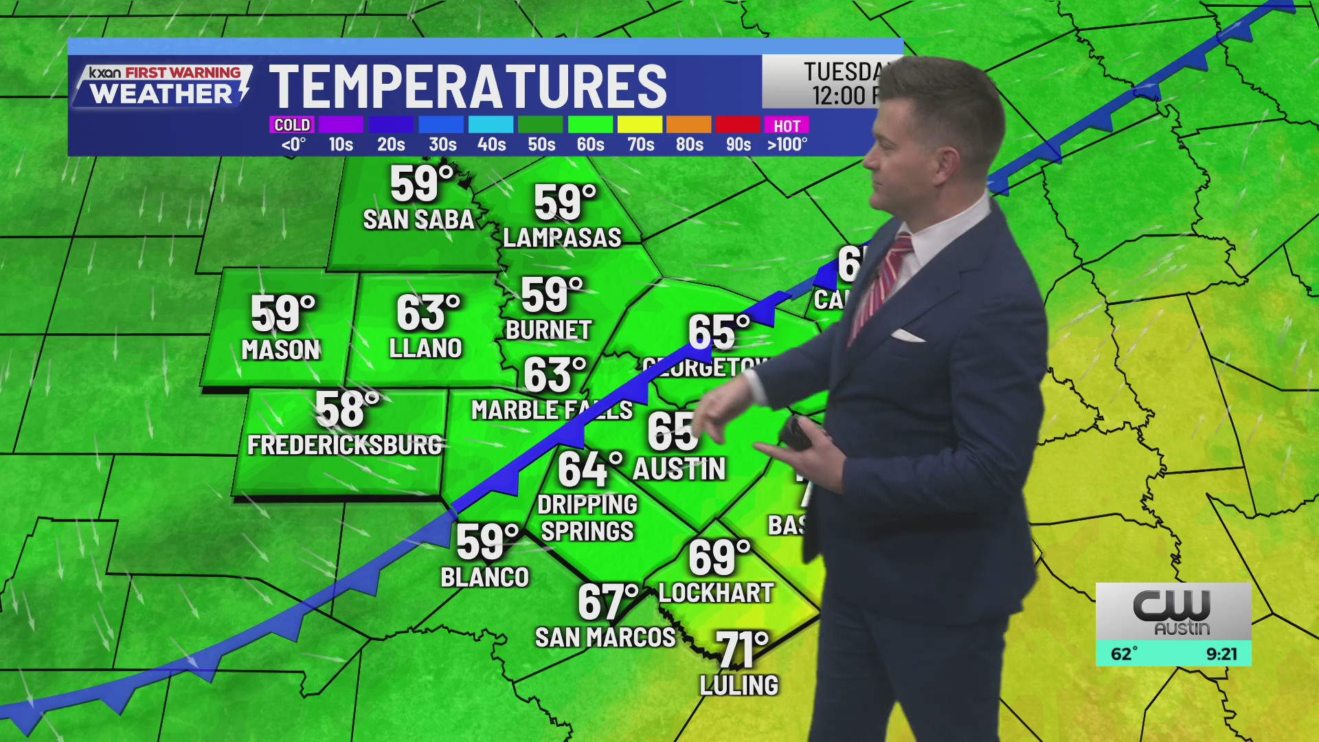 Mostly dry cold front on Tuesday brings subtle temperature change ...