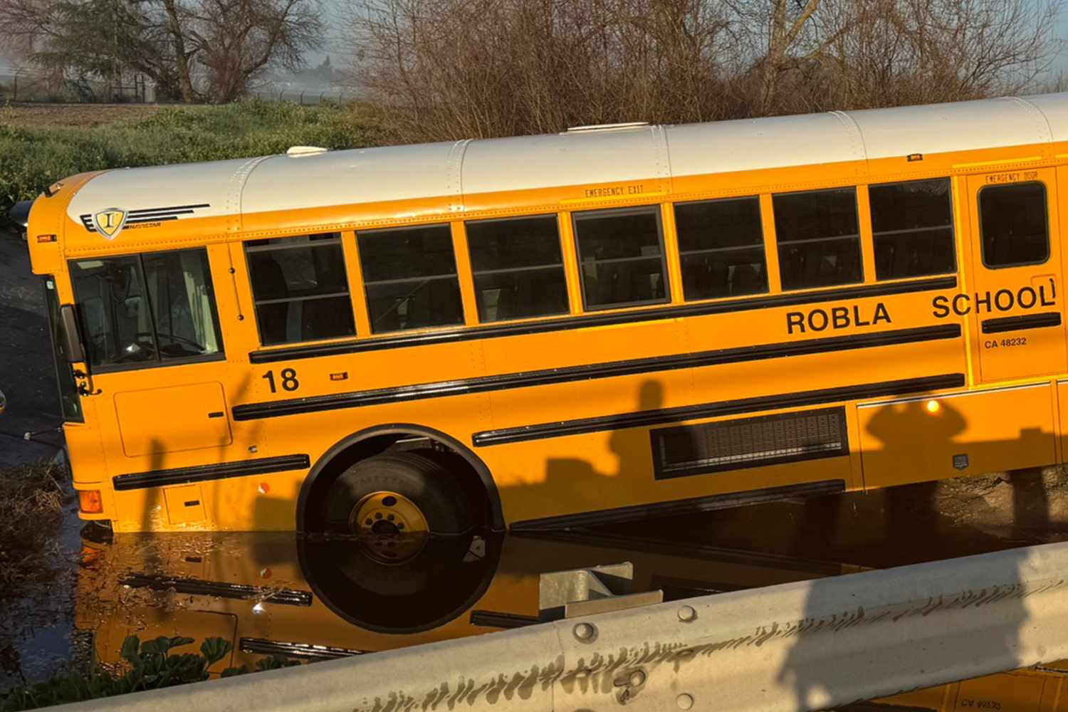 Elementary students rescued from creek after school bus crashes with ...