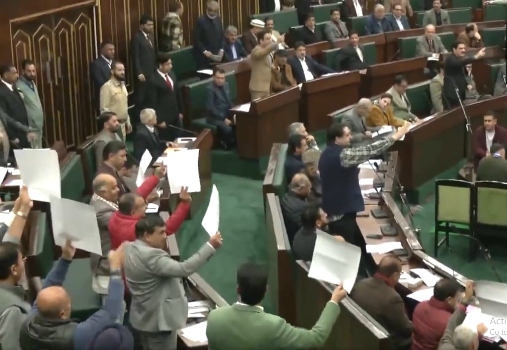 BJP MLAs protest in J&K Assembly demanding National Law University in Jammu