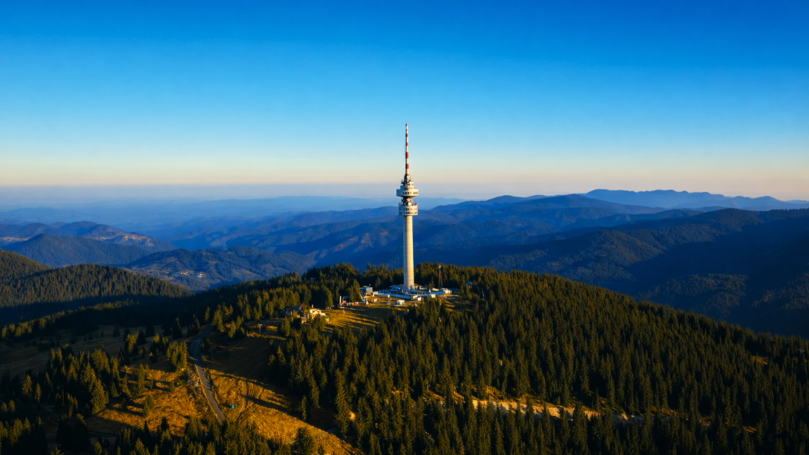 A tower standing tall among the endless hills