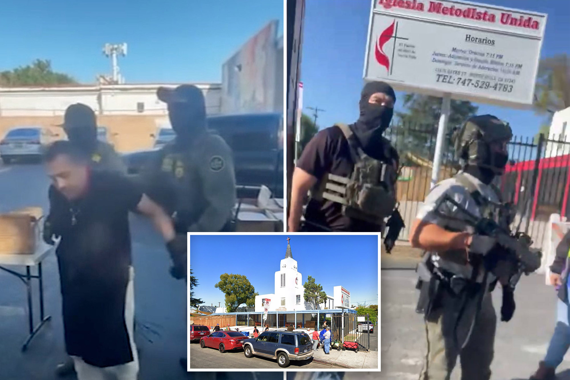 Wild moment ICE agents chase down illegal migrant at church food drive ...