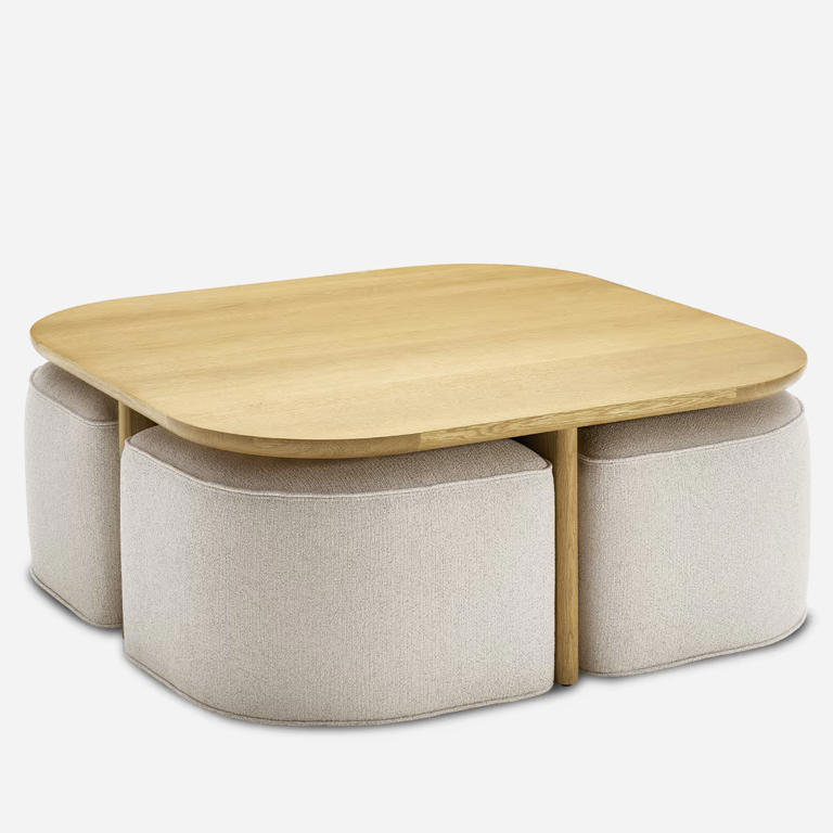 This genius Habitat coffee table hides extra seating, so you’ll always ...