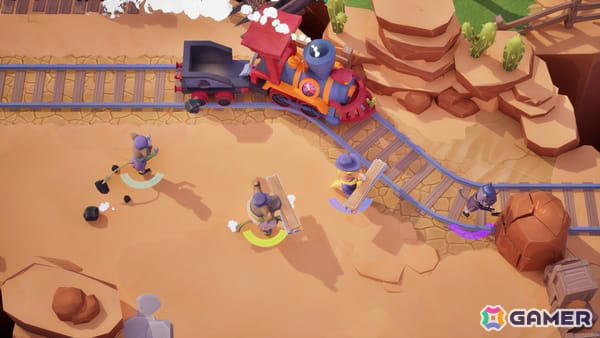 4人協力型ゲーム「Loco: Rails & Tails」のSteamストアページが公開! 西部劇を舞台に線路敷設や列車防衛などカオスな冒険が楽しめる