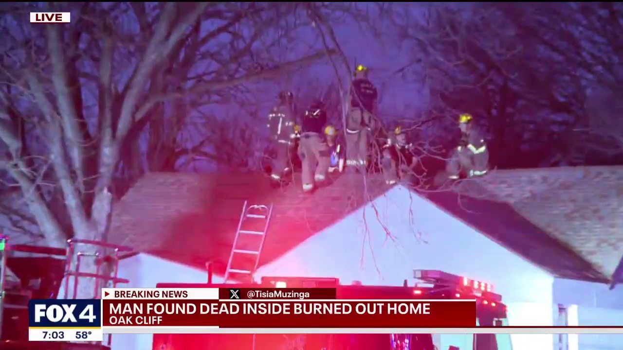 Man found dead inside burning Oak Cliff home