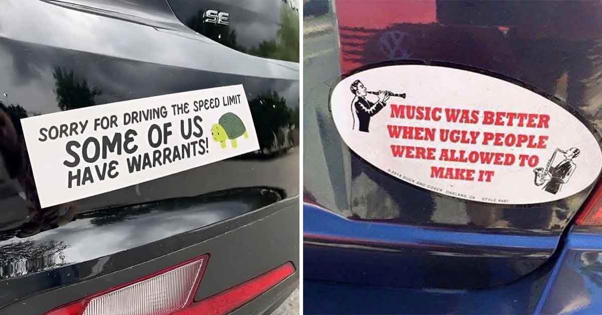 26 cars with deeply regrettable bumper stickers