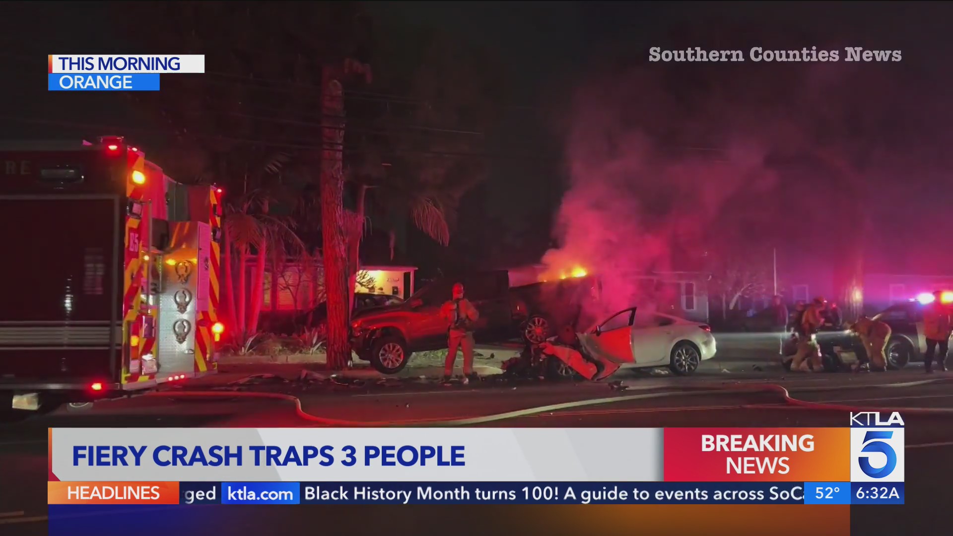 Sedan driver booked for DUI after fiery crash in Orange County