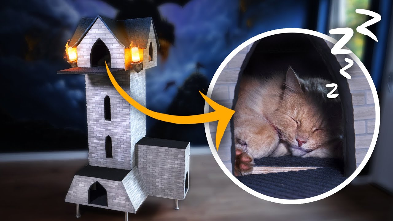 DIY cat tree castle (Catstel!)
