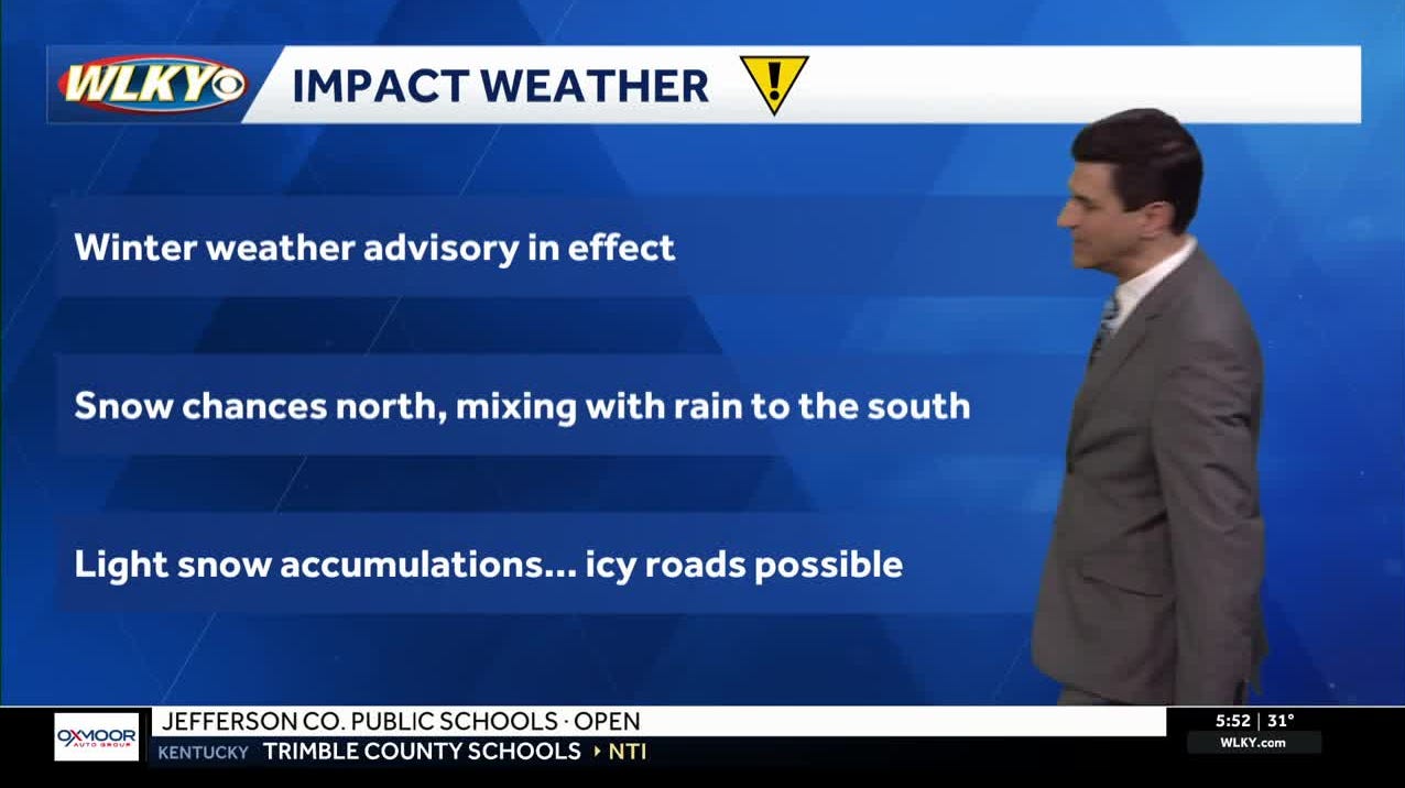 Impact weather: Snow and rain expected Tuesday
