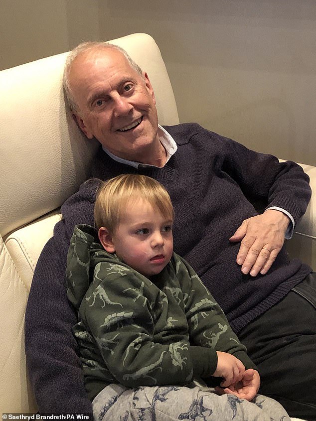 Gyles Brandreth has said his grandson's cancer diagnosis was a 'shock to the system' because he thought of the disease as 'something that happens to unlucky middle-aged people'