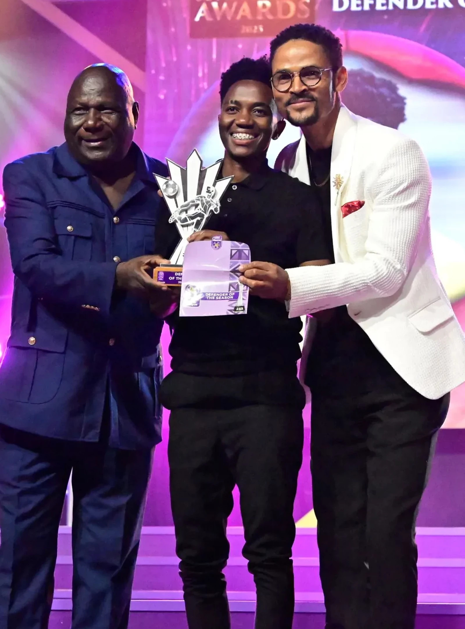Karabo Dhlamini celebrates the 2025 HWBSL defender of the season accolade