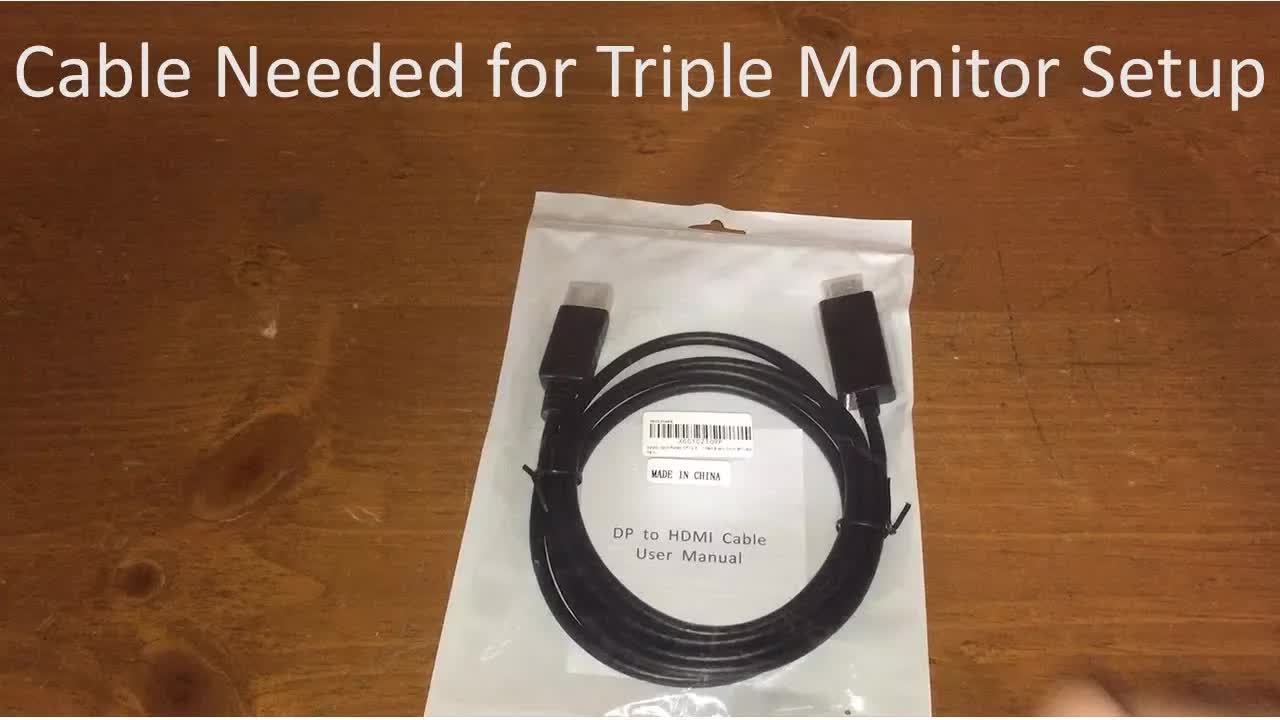 DisplayPort to HDMI cable unboxing & setup