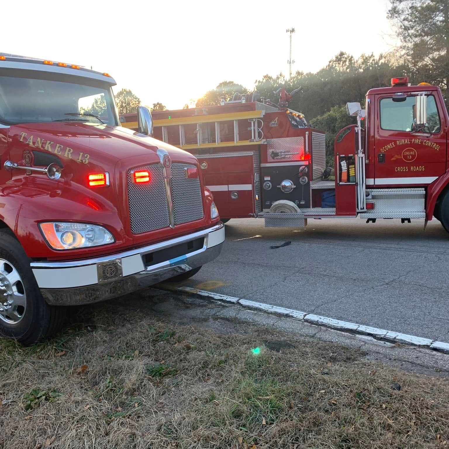Wild weekend scene as crews fight fire and rescue driver from crash