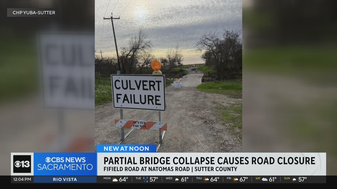 Partial bridge collapse reported in Sutter County