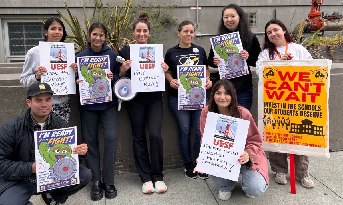 San Francisco teachers demand more pay, health care in first strike ...