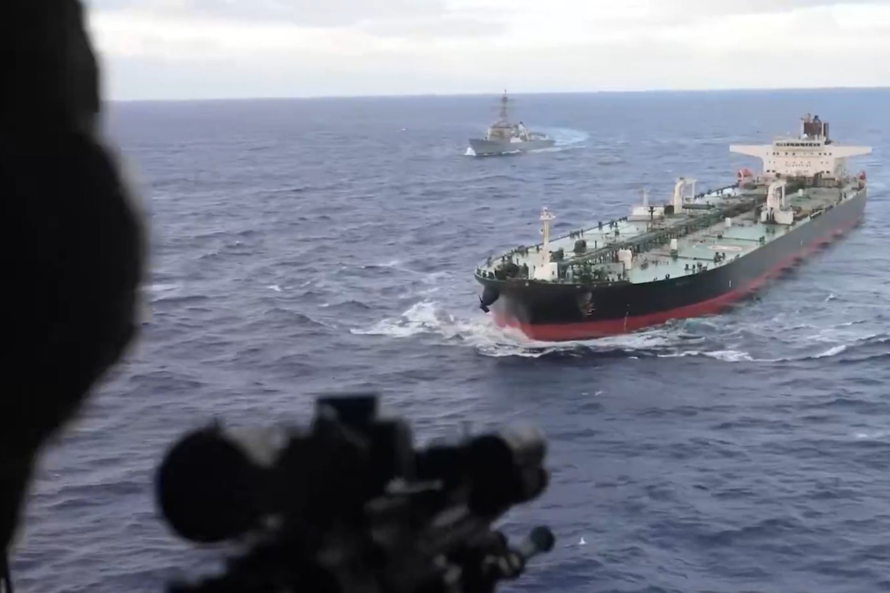 US forces chase fleeing tanker ship across Pacific Ocean