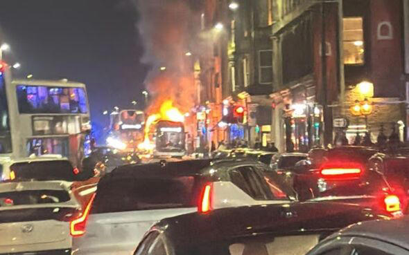 Edinburgh bus fire: Flames erupt in city centre as people flee in panic