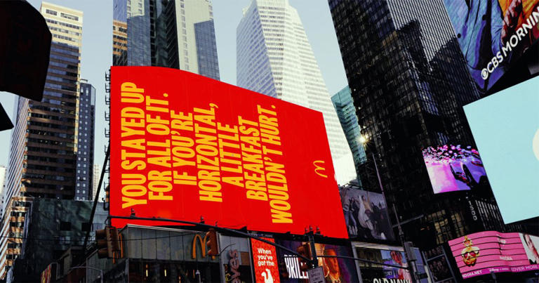 McDonald's flips its ads sideways for couch-bound fans after the Super Bowl