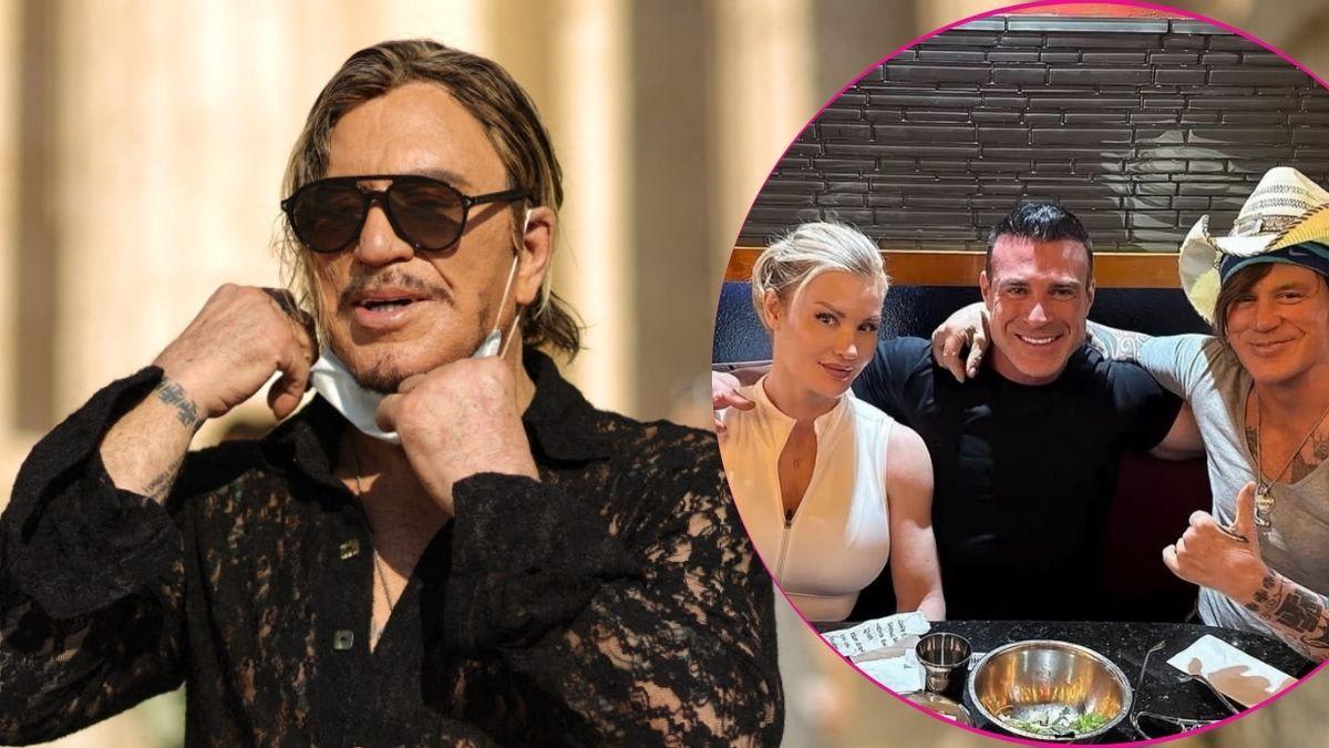Mickey Rourke all smiles as he's spotted dining with friends after ...