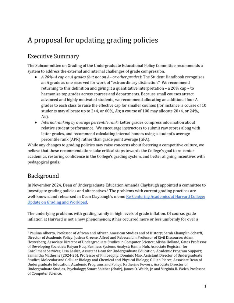 Harvard limiting the number of A grades is a good thing — even if ...