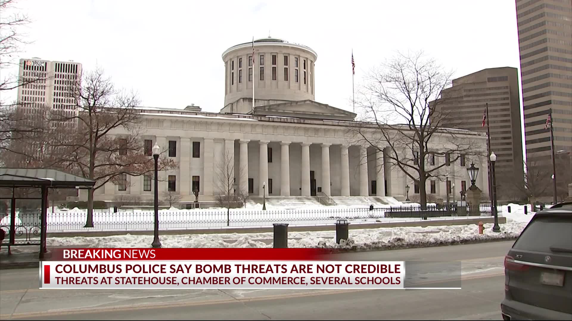 Bomb threats sent to dozens of central Ohio locations, including Statehouse