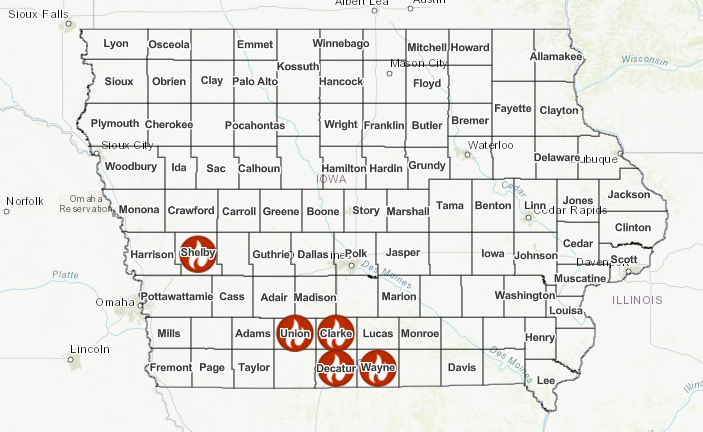 Iowa fire danger: Burn bans in effect for 5 counties