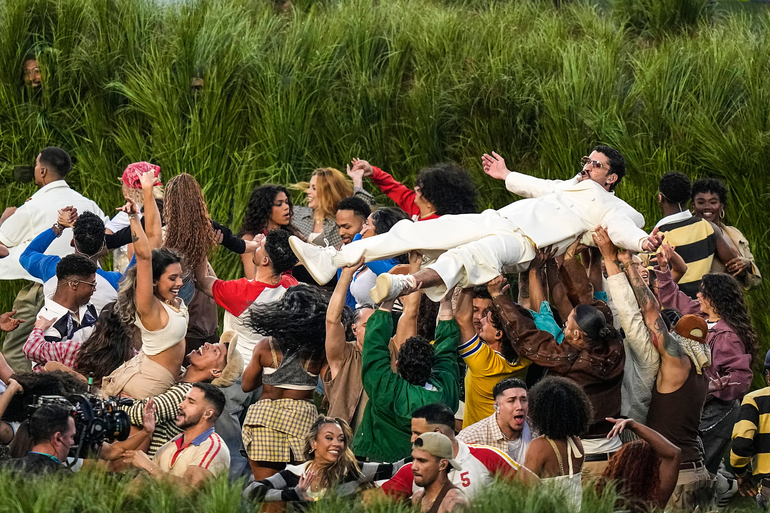 What it was like to be a bush at Bad Bunny’s Super Bowl performance