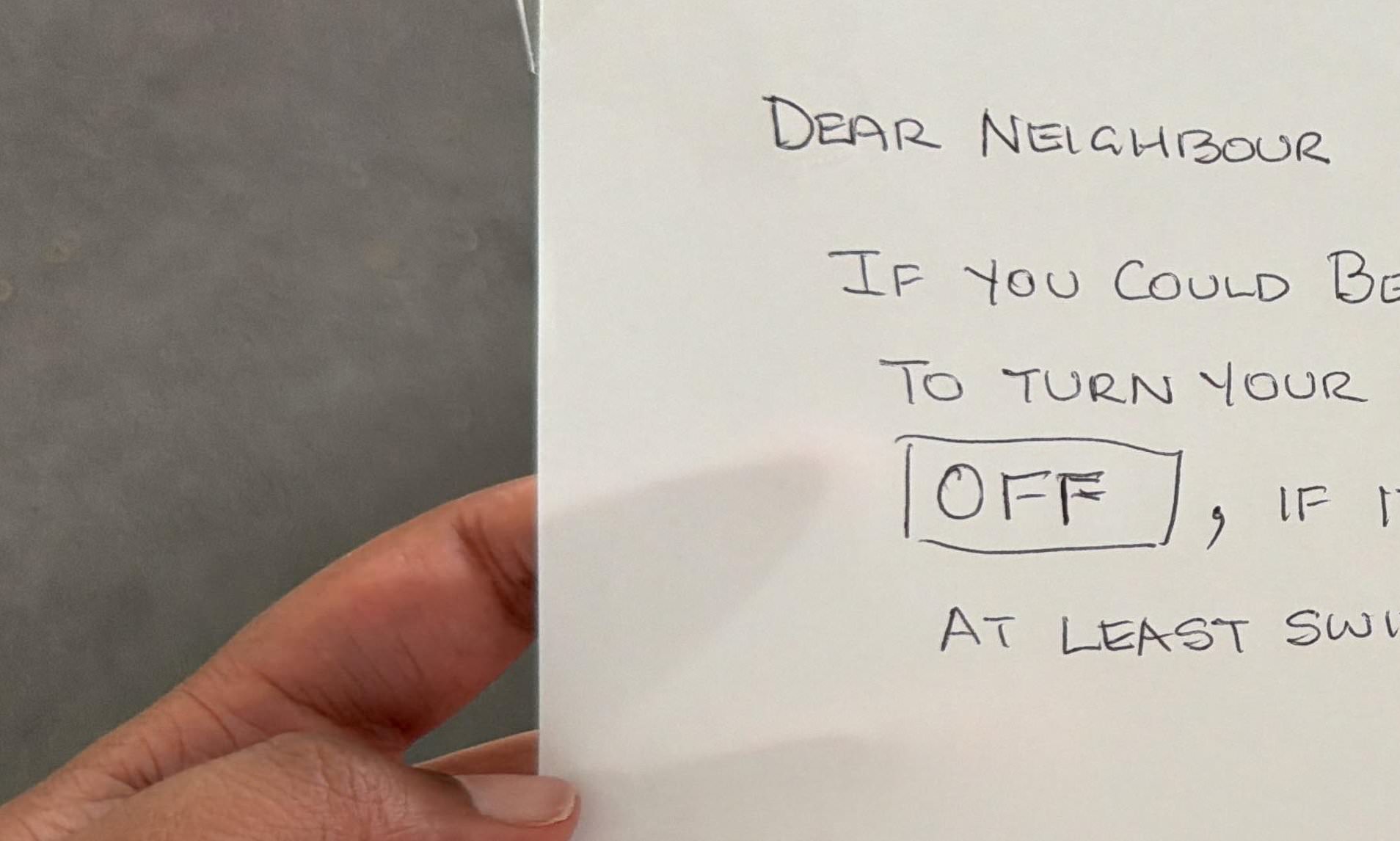 Aussie renter receives 'unsettling' note from neighbour about the ...