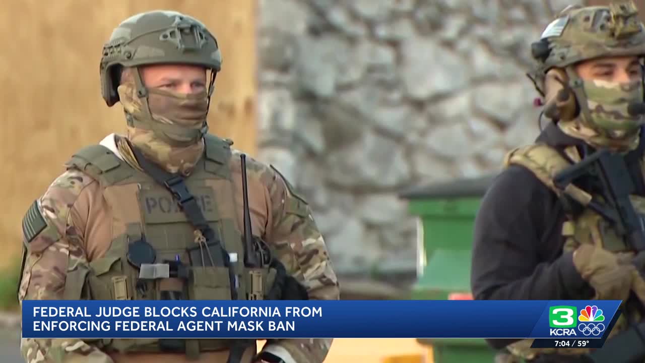 Federal judge blocks California law banning masks for law enforcement