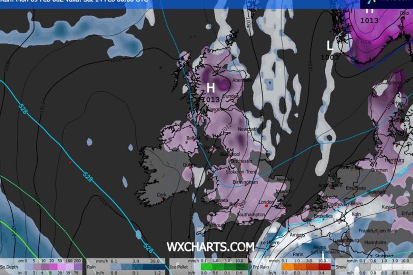 Snow maps show 24-hour storm to hit Britain - see if your area is affected