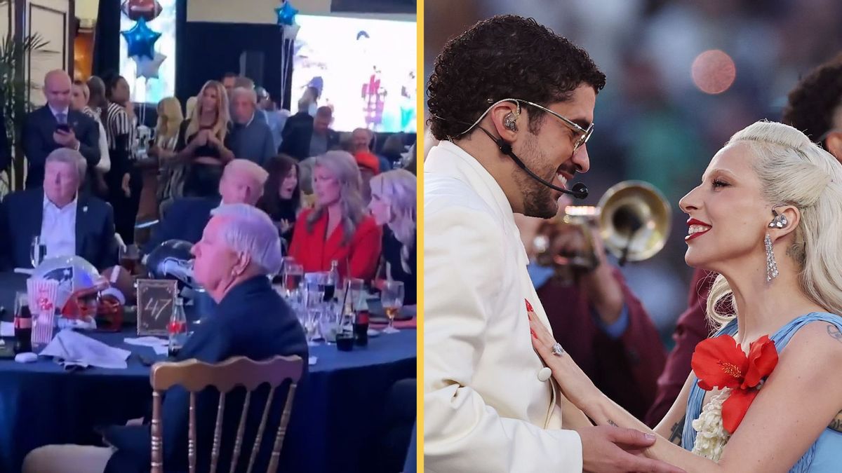 Unpacking claim video shows Trump watching Bad Bunny halftime show at ...