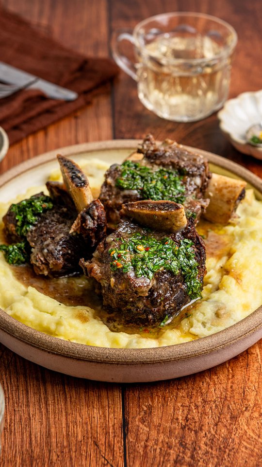 White wine braised short ribs that taste like a fancy restaurant dinner